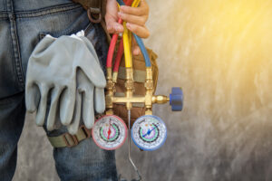 This is a picture for a blog about how to find a trustworthy air conditioning repair service.