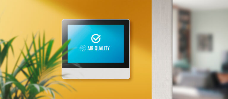 Air quality monitor at home This is a picture for a blog about how an hvac company can improve your home air quality.